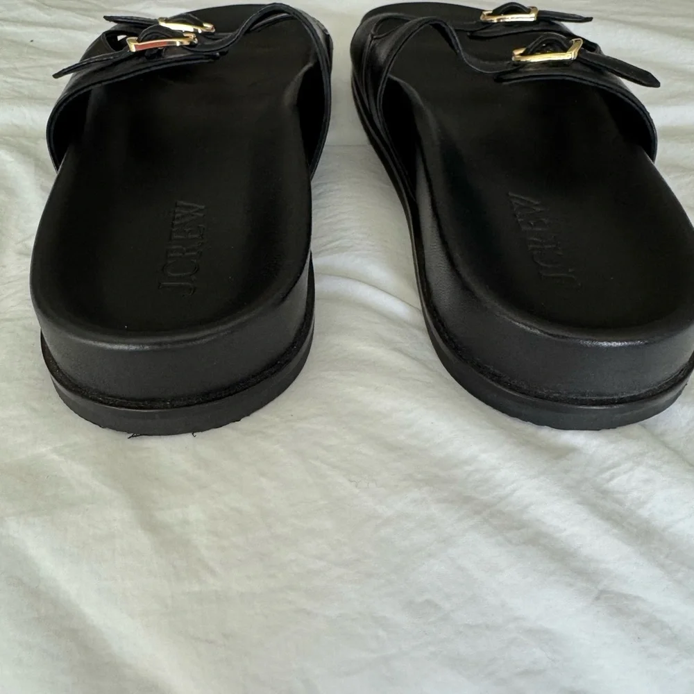 J Crew size 9 leather slide sandals - Picture 3 of 5